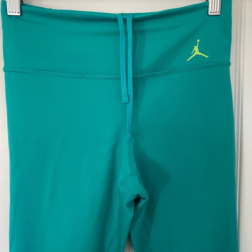 Jordan Teal Leggings with Yellow Logo